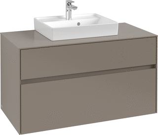 VILLEROY & BOCH WELLNESS COLLARO WASTAFELONDERKAST MET VERLICHTING 2 UITTREKLADEN 1000 X 548 X 500 MM WHITE OAK / WHITE OAK