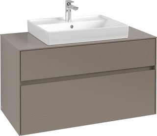 VILLEROY & BOCH WELLNESS COLLARO WASTAFELONDERKAST 2 UITTREKLADEN 1000 X 548 X 500 MM CASHMERE GREY / CASHMERE GREY