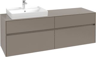 VILLEROY & BOCH WELLNESS COLLARO WASTAFELONDERKAST 4 UITTREKLADEN 1600 X 548 X 500 MM TAUPE / TAUPE