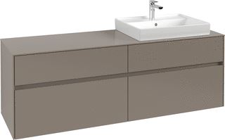 VILLEROY & BOCH WELLNESS COLLARO WASTAFELONDERKAST MET VERLICHTING 4 UITTREKLADEN 1600 X 548 X 500 MM WHITE OAK / WHITE OAK