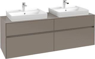 VILLEROY & BOCH WELLNESS COLLARO WASTAFELONDERKAST 4 UITTREKLADEN 1600 X 548 X 500 MM WHITE OAK / WHITE OAK