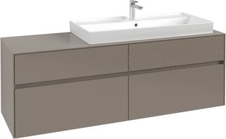 VILLEROY & BOCH WELLNESS COLLARO WASTAFELONDERKAST 4 UITTREKLADEN 1600 X 548 X 500 MM BLACK OAK / BLACK OAK