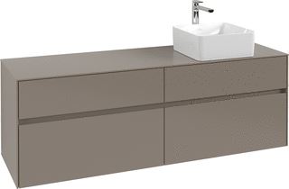 VILLEROY & BOCH WELLNESS COLLARO WASTAFELONDERKAST MET VERLICHTING 4 UITTREKLADEN 1600 X 548 X 500 MM BLACK OAK / BLACK OAK