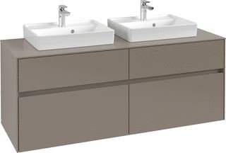 VILLEROY & BOCH WELLNESS COLLARO WASTAFELONDERKAST MET VERLICHTING 4 UITTREKLADEN 1400 X 548 X 500 MM WHITE OAK / WHITE OAK