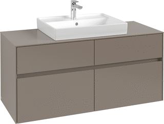 VILLEROY & BOCH WELLNESS COLLARO WASTAFELONDERKAST MET VERLICHTING 4 UITTREKLADEN 1600 X 548 X 500 MM TAUPE / TAUPE