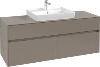 VILLEROY & BOCH WELLNESS COLLARO WASTAFELONDERKAST 4 UITTREKLADEN 1400 X 548 X 500 MM CASHMERE GREY / CASHMERE GREY