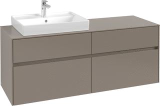 VILLEROY & BOCH WELLNESS COLLARO WASTAFELONDERKAST MET VERLICHTING 4 UITTREKLADEN 1400 X 548 X 500 MM CASHMERE GREY / CASHMERE GREY