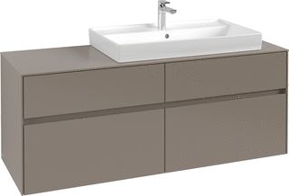 VILLEROY & BOCH WELLNESS COLLARO WASTAFELONDERKAST MET VERLICHTING 4 UITTREKLADEN 1400 X 548 X 500 MM BLACK OAK / BLACK OAK