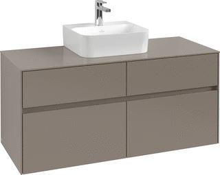 VILLEROY & BOCH WELLNESS COLLARO WASTAFELONDERKAST 4 UITTREKLADEN 1200 X 548 X 500 MM TAUPE / TAUPE