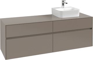 VILLEROY & BOCH WELLNESS COLLARO WASTAFELONDERKAST 4 UITTREKLADEN 1600 X 548 X 500 MM WINE RED / WINE RED