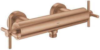 GROHE ATRIO NEW CLASSIC DOUCHEKRAAN ZONDER OMSTEL MET KOPPELINGEN HOH=15CM MET KRUISGREPEN BRUSHED WARM SUNSET 