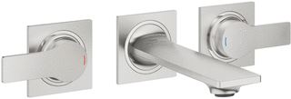 GROHE ALLURE AFBOUWDEEL VOOR INBOUW 3-GATS WASTAFELKRAAN WANDMONTAGE S-SIZE MET HENDELGREPEN VOORSPRONG 15CM SUPERSTEEL 