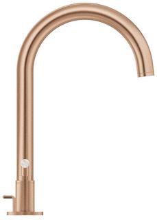 GROHE ATRIO PRIVATE COLLECTION 3-GATS WASTAFELKRAAN L-SIZE VOOR HENDELGREPEN SPRONG 16.6CM MET TREKWASTE BRUSHED WARM SUNSET 