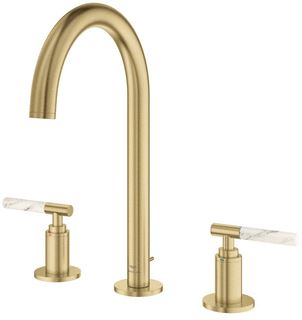 GROHE ATRIO PRIVATE COLLECTION 3-GATS WASTAFELKRAAN L-SIZE VOOR HENDELGREPEN SPRONG 16.6CM MET TREKWASTE BRUSHED COOL SUNRISE 