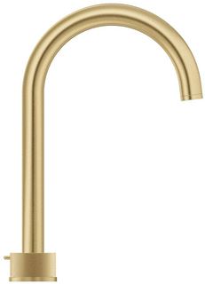 GROHE ATRIO PRIVATE COLLECTION 3-GATS WASTAFELKRAAN L-SIZE MET GEKARTELDE KNOPGREPEN SPRONG 16.6CM MET TREKWASTE BRUSHED COOL SUNRISE 