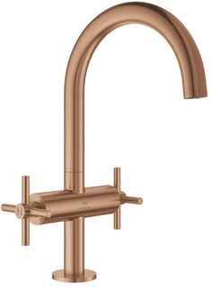 GROHE ATRIO NEW CLASSIC 1-GATS WASTAFELKRAAN L-SIZE MET PUSH OPEN WASTE VOORSPRONG 16.6CM BRUSHED WARM SUNSET 