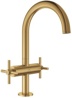 GROHE ATRIO 1-GATS WASTAFELKRAAN L-SIZE MET PUSH OPEN WASTE VOORSPRONG 16.6CM BRUSHED COOL SUNRISE 