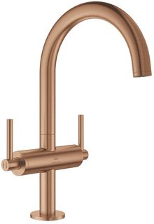 GROHE ATRIO NEW CLASSIC 1-GATS WASTAFELMENGKRAAN L-SIZE MET PUSH OPEN MET HENDELGREPEN VOORSPRONG 16.6CM BRUSHED WARM SUNSET 