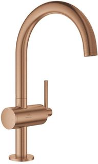 GROHE ATRIO NEW CLASSIC 1-GATS WASTAFELKRAAN L-SIZE MET PUSH OPEN VOORSPRONG 16.6CM BRUSHED WARM SUNSET 