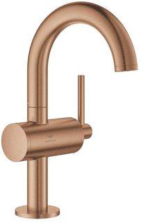 GROHE ATRIO NEW CLASSIC 1-GATS WASTAFELKRAAN M-SIZE MET PUSH OPEN VOORSPRONG 12.5CM BRUSHED WARM SUNSET 