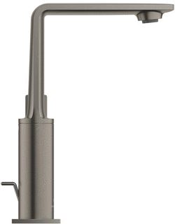 GROHE ALLURE 1-GATS WASTAFELKRAAN L-SIZE MET WASTE MET HENDELGREEP VOORSPRONG 13.1CM BRUSHED HARD GRAPHITE 