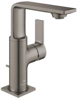 GROHE ALLURE 1-GATS WASTAFELKRAAN M-SIZE MET WASTE MET HENDELGREEP VOORSPRONG 11.8CM BRUSHED HARD GRAPHITE 