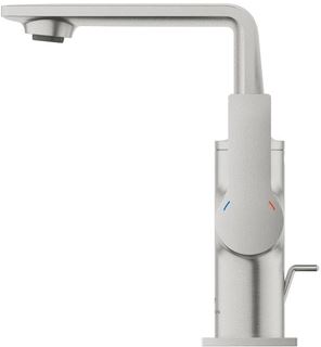 GROHE ALLURE 1-GATS WASTAFELKRAAN M-SIZE MET WASTE MET HENDELGREEP VOORSPRONG 11.8CM SUPERSTEEL 