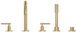 GROHE ATRIO PRIVATE COLLECTION 5-GATS BADRANDCOMBINATIE MET OMSTEL MET HANDDOUCHE VOOR HENDELGREPEN MET DOUCHESLANG 200CM BRUSHED COOL SUNRISE 