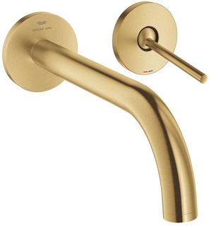 GROHE ATRIO NEW CLASSIC AFBOUWDEEL VOOR INBOUW 2-GATS WASTAFELKRAAN S-SIZE MET JOYSTICK HANDGREEP VOORSPRONG 22.1CM BRUSHED COOL SUNRISE 