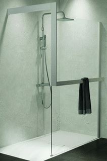 NOVELLINI FRAME HANDDOEKHOUDER UITWENDIG LI.180 CM BRUSHED BLACK CHROME