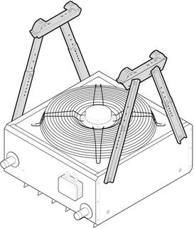 KAMPMANN UNIVERSELE 2-PUNTSCONSOLES MET T-DRAGER HXBXL 54 MM X 119 MM X 523 MM ALLEEN CIRCULATIELUCHT PLAFONDMONTAGE BOUWGROOTTE 4 7