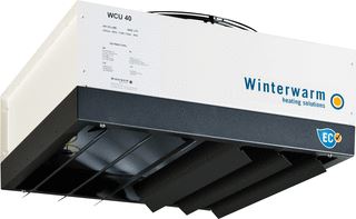 WINTERWARM WCU 40 EC CIRCULATIEVENTILATOR 3300M3/H WAAIER 350MM WORP 5-9 METER IP30 HXBXD 400X580X560MM