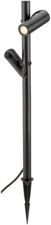 SLV HELIA SLIM POLE DOUBLE OUTDOOR STAANDE LEDLAMP ZWART IP65 3000K