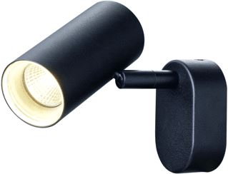 SLV NOBLO WAND- EN PLAFONDOPBOUWARMATUUR ENKEL ROND 2000-3000K 8W DIM-TO-WARM PHASE 36GRADEN ZWART