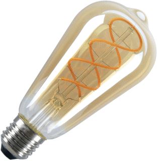 SLV LED ST64 LEDARMATUUR GOUD E27 4W 1800K