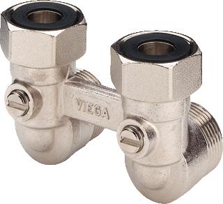 VIEGA PEXFIT H-ONDERBLOK VERNIKKELD HAAKS VOOR RADIATOREN 3/4X50MM 359133 