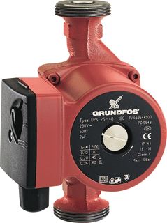 GRUNDFOS UPS 32-80 N 180 RVS CIRCULATIEPOMP 2 PN 10 180MM 1X230V 220W 0.99A-25-110C 5M3/H 52KPA 