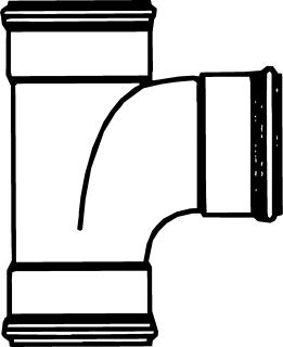 PIPELIFE T-STUK SN4 90G 110X110 MOF/MOF 