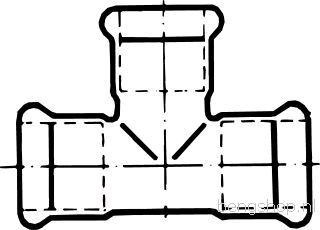 GEBERIT MAPRESS T-STUK 90 GRADEN C-STAAL MET CIIR AFDICHTRING 18MM X 18MM X 18MM (PERSMOF X PERSMOF X PERSMOF)