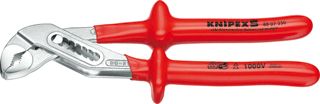 KNIPEX ALLIGATOR WATERPOMPTANG LENGTE 250MM SCHARNIER GLIJSCHARNIER GEISOLEERD 1000 V GREEPUITVOERING 2-COMPONENTEN OPPERVLAKTEBESCHERMING VERCHROOMD MAX. BEKOPENING 36MM VDE GETEST 