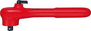 KNIPEX OMSCHAKELBARE RATEL MET BUITENVIERKANT 3/8 190 MM 