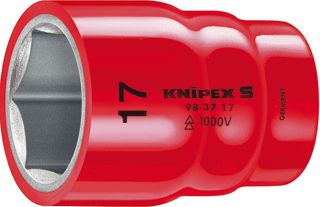 KNIPEX 9837 DOP VOOR ZESKANTMOEREN AANSLUITMAAT 3/8 LENGTE 50MM SLEUTELWIJDTE 13MM GEISOLEERD 1000 V GEWICHT 33G NORM DIN EN 60900