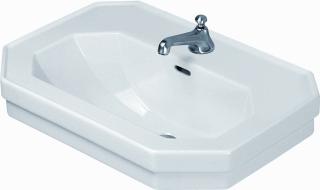 DURAVIT 1930 WASTAFEL 80X55CM 1 KRAANGAT MET WG WIT 