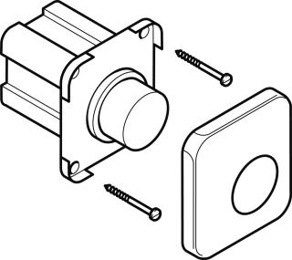 GEBERIT PNEUMATISCHE HANDDRUKKER EENKNOPS INBOUW