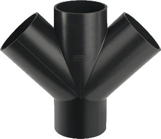 GEBERIT PE DUBBEL T-STUK 45 GR D 110/110 