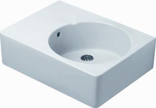 DURAVIT SCOLA KERAMISCHE WASTAFEL 615X460MM AFLEG: RECHTS GECOAT WIT 